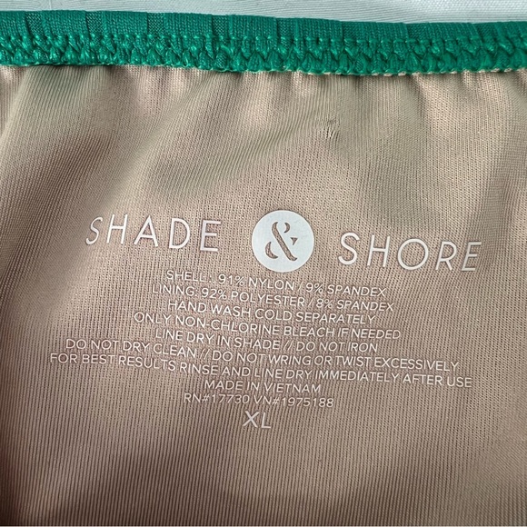 NWTWomen's Ribbed High Leg Extra Cheeky Bikini Bottom - Shade & Shore Green XL - Picture 17 of 17